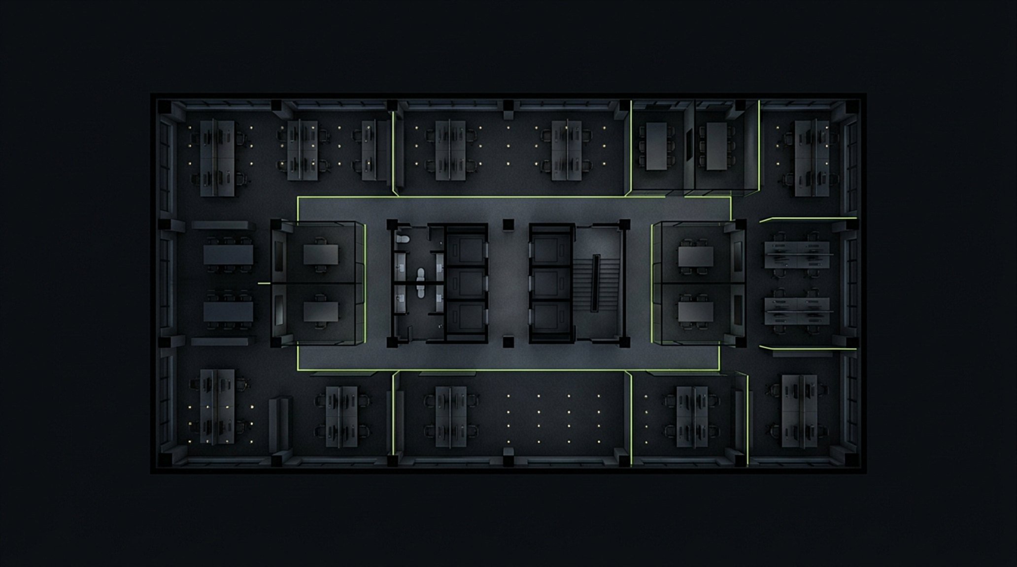 Floor plan of level 07 lighting zones in the Kodaa Casambi dashboard